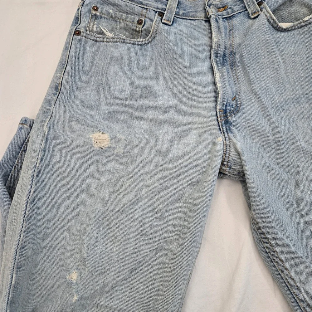 Vintage Levis 550 Jeans 33x36 Relaxed Tapered THASHED Grunge‎ Skater Baggy 90s